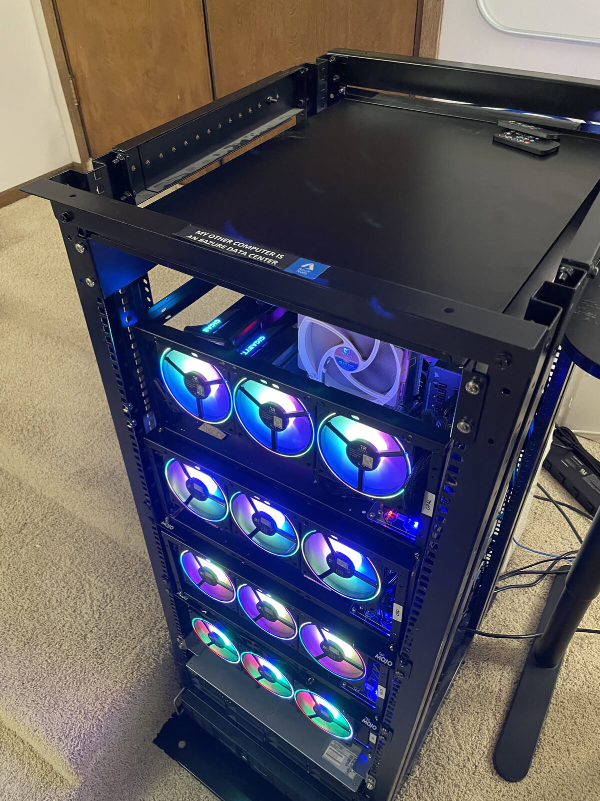 Cortex home-lab GPU rack used for Verdify infrastructure